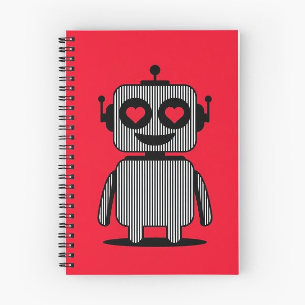 Item preview, Retro Love Robot with Heart Eyes Red designed and sold by Ed & Harmony.
