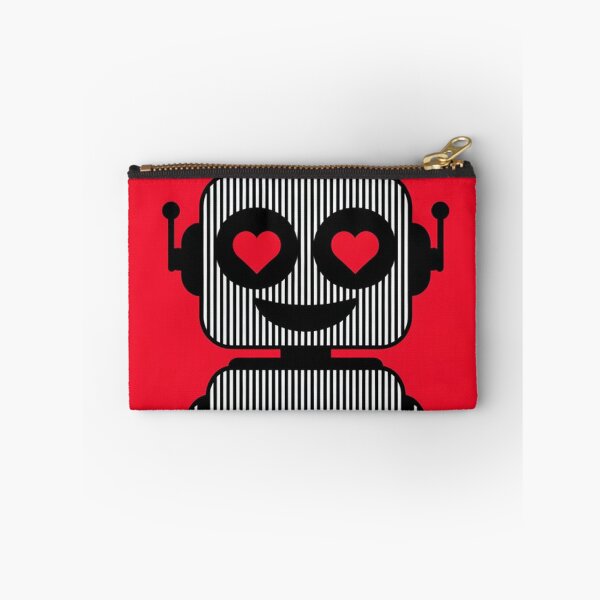 Item preview, Retro Love Robot with Heart Eyes Red designed and sold by Ed & Harmony.