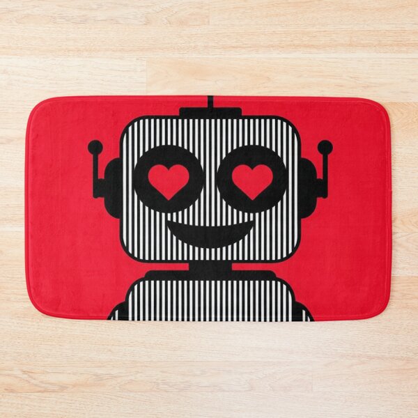 Item preview, Retro Love Robot with Heart Eyes Red designed and sold by Ed & Harmony.