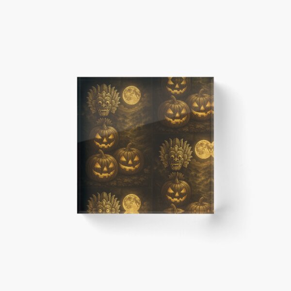 Item preview, Sri Lankan Luxe Halloween – Golden Kolam & Pumpkin  designed and sold by Ceylon Luxe Collections.