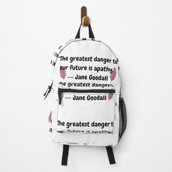 Item preview, "The Greatest Danger to Our Future Is Apathy" Jane Goodall Quote Inspirational Environmental Awareness Typography Art designed and sold by AlienTechs.
