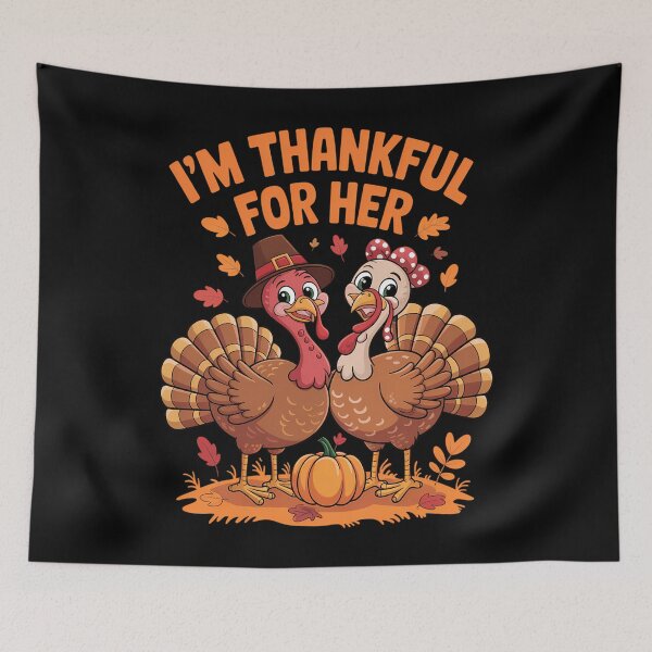 Item preview, Thankful Funny Thanksgiving Couples designed and sold by LunaCrazeArt.