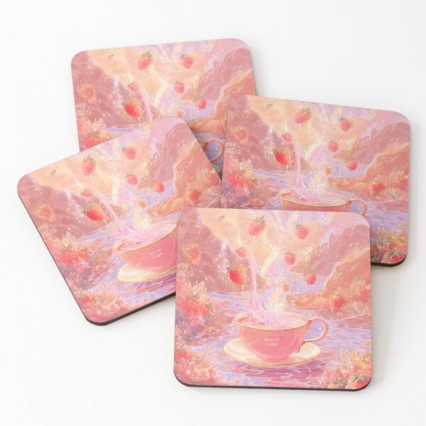 Item preview, Ace of Cups – Strawberry Pink Tarot Illustration designed and sold by PrettyB888.
