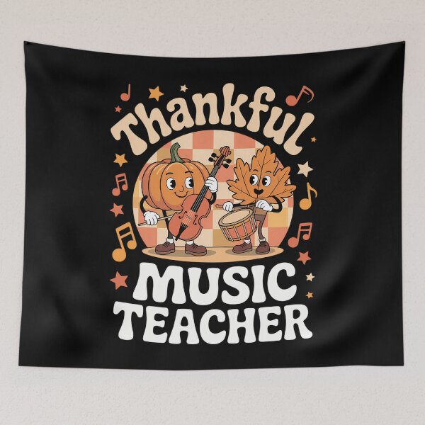 Item preview, Thankful Music Teacher Pumpkin Fall Thanksgiving designed and sold by LunaCrazeArt.