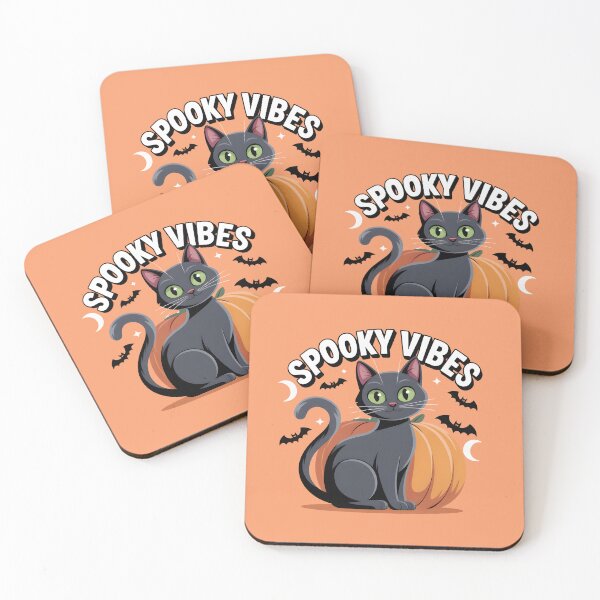 Item preview, Spooky Vibes - Cute Black Cat and Pumpkin Halloween Sticker designed and sold by FestivityFinds.