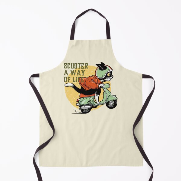 Item preview, Retro Scooter Cat – Vintage Ride with Style designed and sold by AckeeWolf.