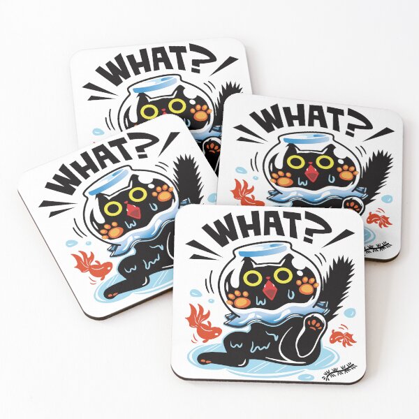 Item preview, Panicked Cat Trapped in a Goldfish Bowl – Funny Pet Illustration designed and sold by AckeeWolf.