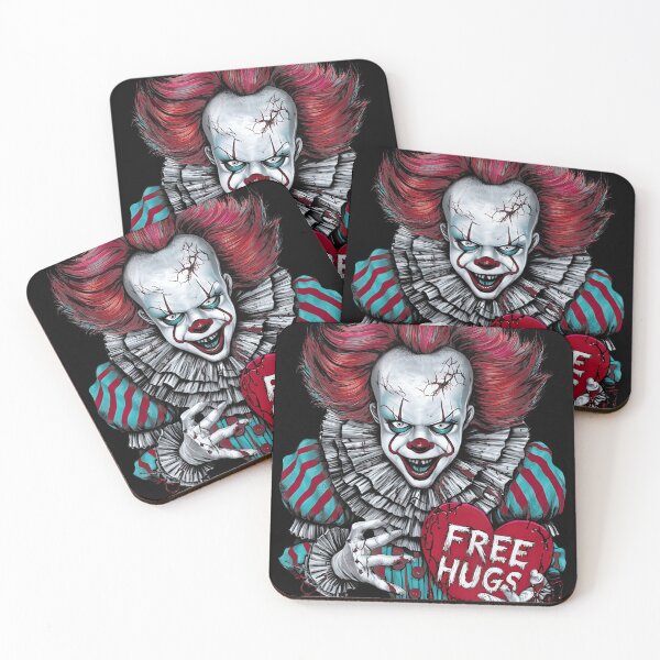 Item preview, Free a Hugs Scary Clown Valentine Halloween Horror Character designed and sold by RosellaBalistre.