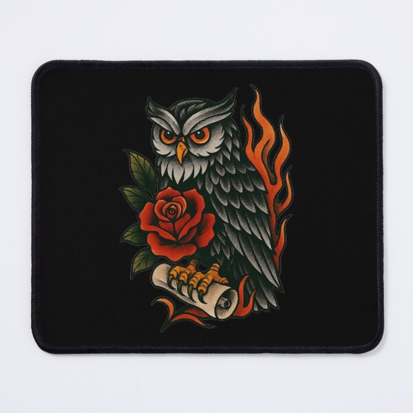 Item preview, Owl Tattoo designed and sold by FLATVAC STICKER.