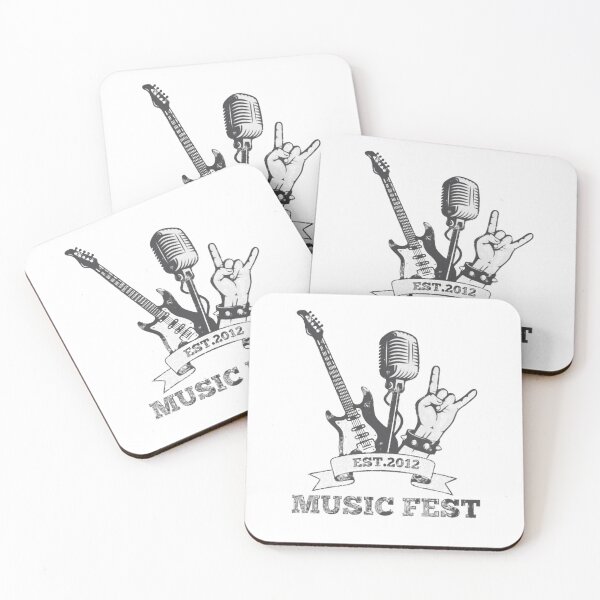 Item preview, Vintage Rock Music Fest Logo | Guitar Microphone Hand Sign Art designed and sold by GenZFashion000.