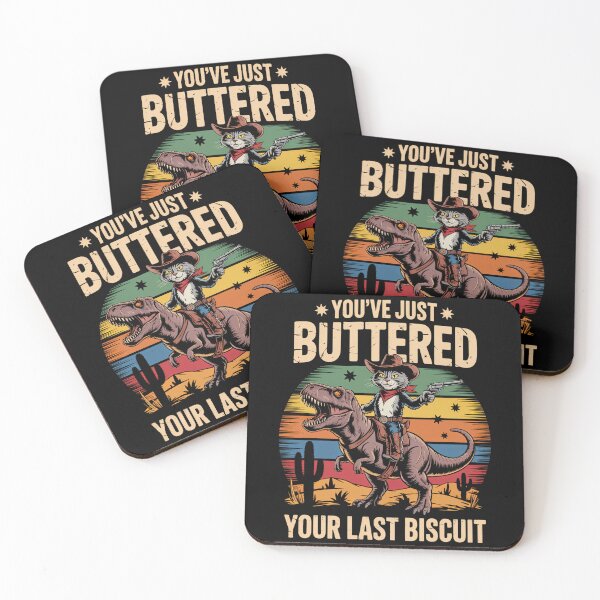 Item preview, You_ve Just Buttered Your Last Biscuit Funny Cowboy Cat designed and sold by Turbotine.