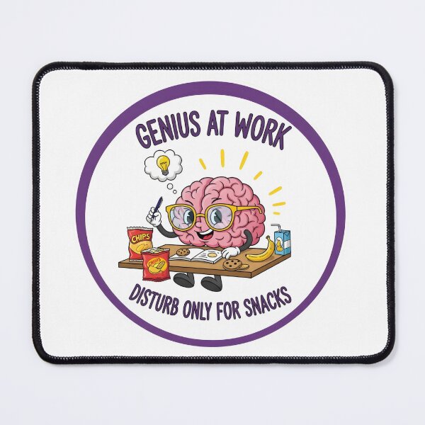 Item preview, Genius At Work Disturb For Snacks Sticker - Funny Study Sign - Student Door Decor designed and sold by SewRed.
