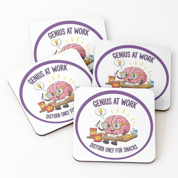 Item preview, Genius At Work Disturb For Snacks Sticker - Funny Study Sign - Student Door Decor designed and sold by SewRed.