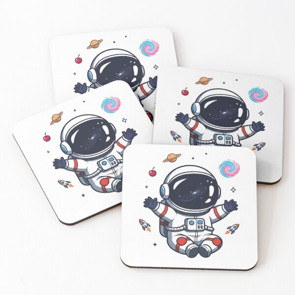 Item preview, Cute Cartoon Space Galaxy | Rocket, Alien Donuts & Candy Planets designed and sold by NewYorkColours.