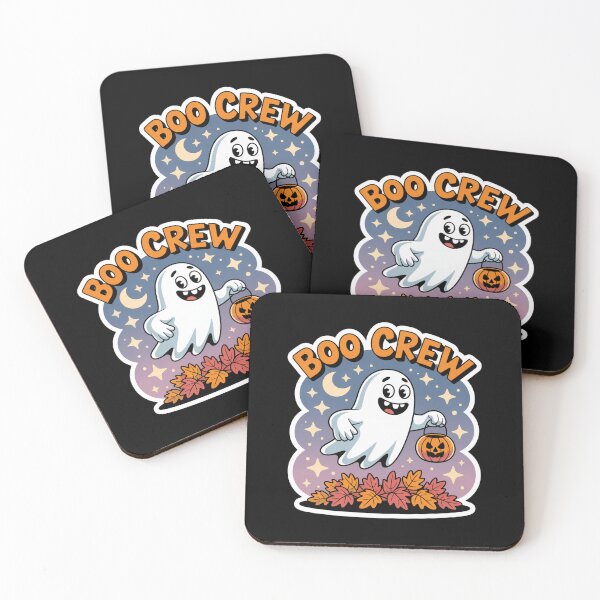 Item preview, Boo Crew - Cute Trick or Treat Ghost Sticker designed and sold by FestivityFinds.