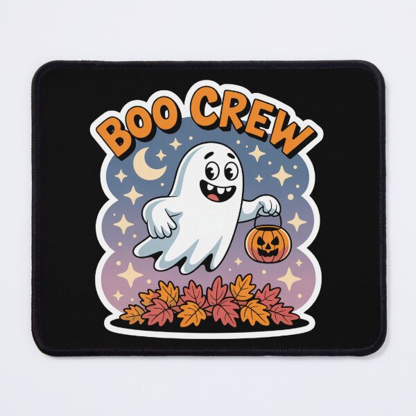 Item preview, Boo Crew - Cute Trick or Treat Ghost Sticker designed and sold by FestivityFinds.