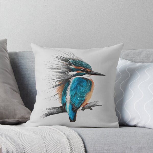 Artikelvorschau, Eisvogel Vogel Türkis Skizze Wildlife Art entworfen und verkauft von Ed & Harmony.