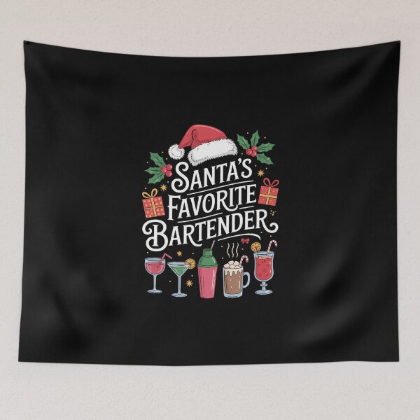 Item preview, Bartender Xmas Santa_s Favorite Bartender Christmas designed and sold by DeadlockCrew.