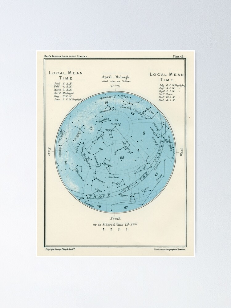 Alternate view of Star map Poster