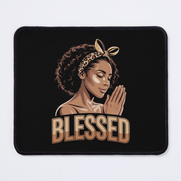 Item preview, Blessed Praying Afro African American Christian designed and sold by DeadlockCrew.
