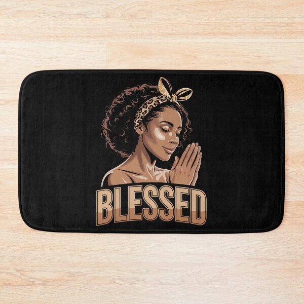 Item preview, Blessed Praying Afro African American Christian designed and sold by DeadlockCrew.