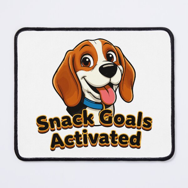 Item preview, Happy Beagle With Snack Quote Typography Artwork designed and sold by Tong4130.
