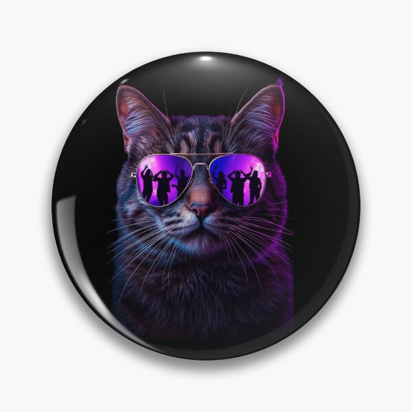 Artikelvorschau, Cool Cat DJ – Stylische Katze mit Pilotenbrille und Party-Reflexionen entworfen und verkauft von PixelVibe782.