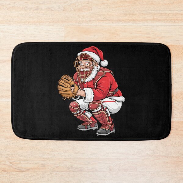 Item preview, Christmas Santa Claus Baseball Catcher Xmas designed and sold by blueyeeti.