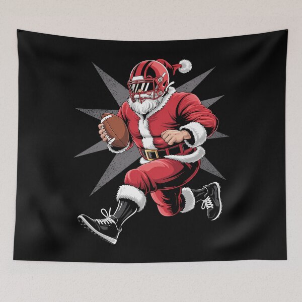 Artikelvorschau, Weihnachten Weihnachtsmann Football Lineman entworfen und verkauft von blueyeeti.