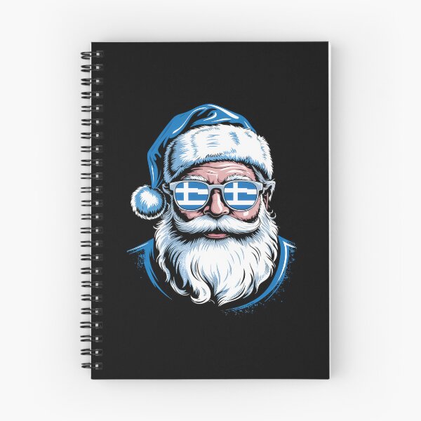 Item preview, Christmas Santa Claus Greece Flag designed and sold by blueyeeti.