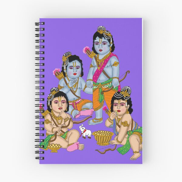 Item preview, Child Rama with His Brothers Digital Artwork | Bal Ram and Siblings | Hindu Spiritual Wall Decor designed and sold by Harshit_Digital_Arts.