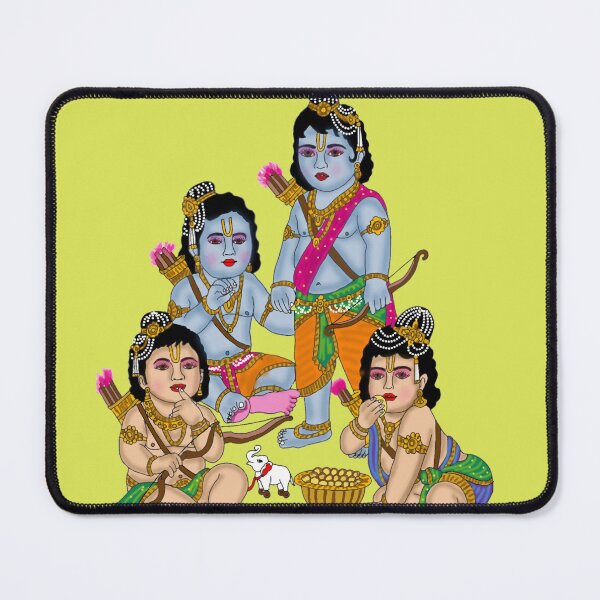 Item preview, Child Rama with His Brothers Digital Artwork | Bal Ram and Siblings | Hindu Spiritual Wall Decor designed and sold by Harshit_Digital_Arts.