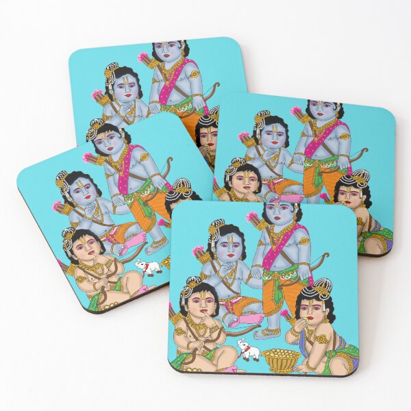 Item preview, Child Rama with His Brothers Digital Artwork | Bal Ram and Siblings | Hindu Spiritual Wall Decor designed and sold by Harshit_Digital_Arts.