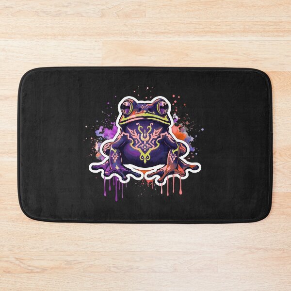 Item preview, Voodoo Frog – Magical Glowing Frog with Neon Tribal Markings, Watercolor Design designed and sold by ColorSplash123.