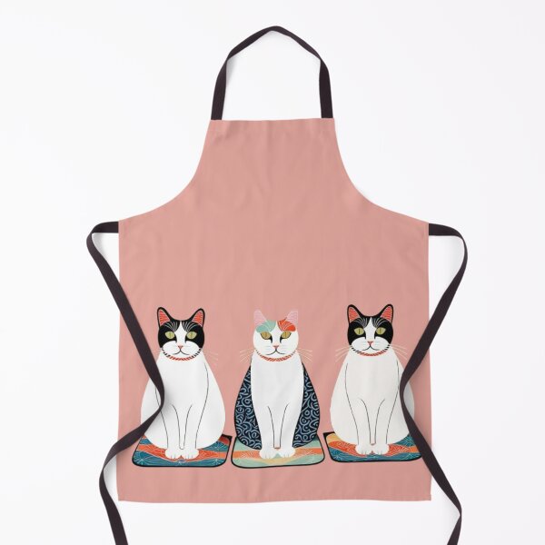 Item preview, Three Elegant Cats in Japanese Patterned Kimono Style designed and sold by LEO'S CREATURE　れおずくりーちゃー.