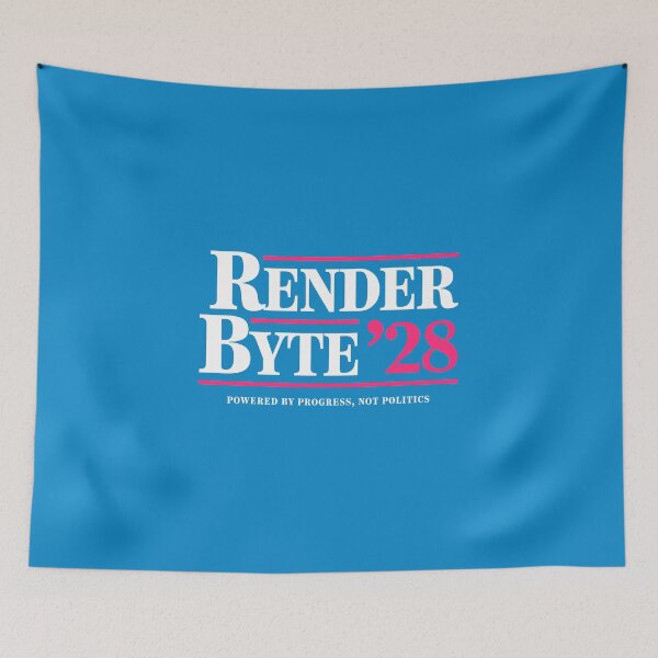 Item preview, Render/Byte ’28 Retro AI Election Parody Shirt – Funny Tech Campaign Tee for Coders, Geeks & Designers designed and sold by ArbitraryTees.