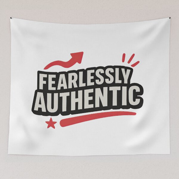 Item preview, Fearlessly Authentic Vibes designed and sold by Trendy Sticker & Merch Collection - Express Yourself.
