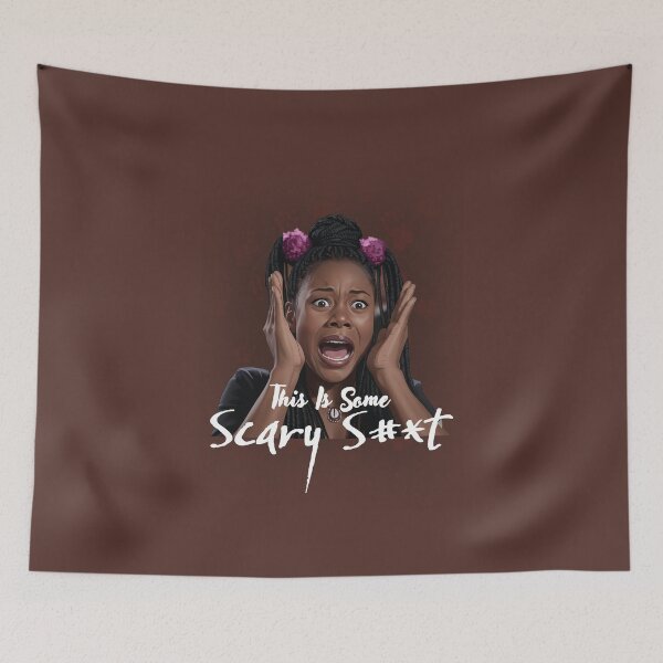 Item preview, Brenda Meeks – This Is Some Scary S#it | Scary Movie Halloween Poster Parody designed and sold by The Telugu Guy.