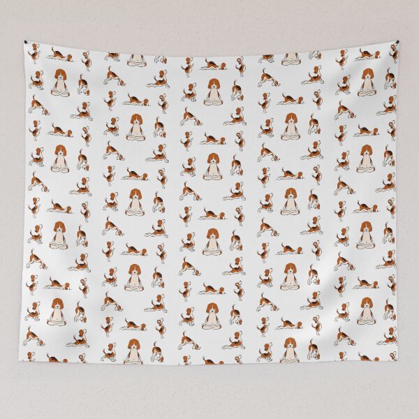 Item preview, Dog Beagle Doing Yoga Poses designed and sold by graphic-genie.