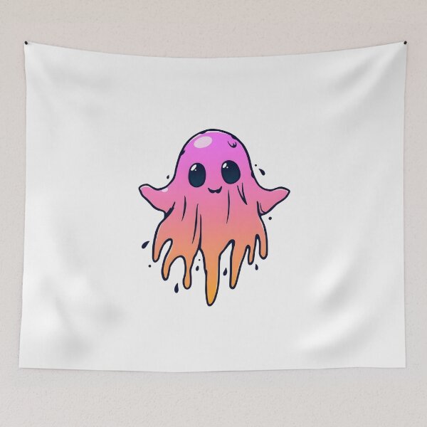 Item preview, Gooey Pastel Ghost - Cute Kawaii Vaporwave Sticker designed and sold by FestivityFinds.