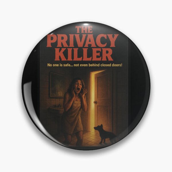 Item preview, The Privacy Killer –  Retro 70s Horror Halloween designed and sold by Przecinak.