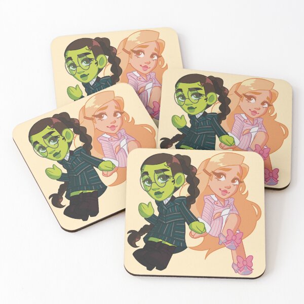 Item preview, Wicked Elphaba and Glinda Shiz Uniform Chibi designed and sold by birdtoothmusic.