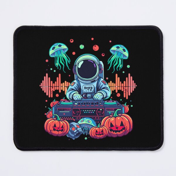 Item preview, Neon Astronaut DJ Jellyfish Halloween Design designed and sold by ColorSplash123.