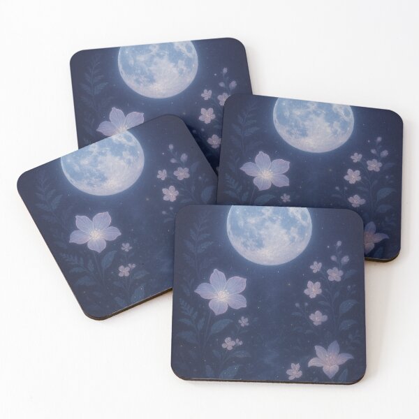 Item preview, Moonlit Whisper – Dreamy Romantic Garden Under the Silver Moon designed and sold by IZZATH.