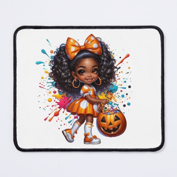 Item preview, Pumpkin Baby with Candy Bucket – Black Girl Halloween designed and sold by Lulunza.