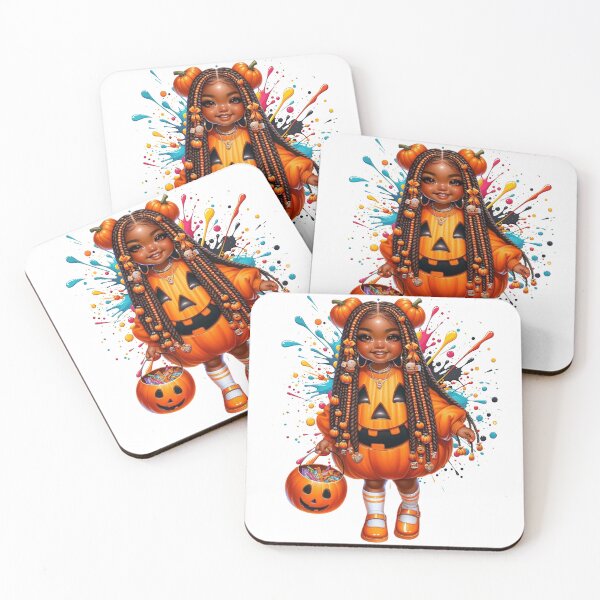 Item preview, Cute Black Girl Halloween Pumpkin Costume Art designed and sold by Lulunza.