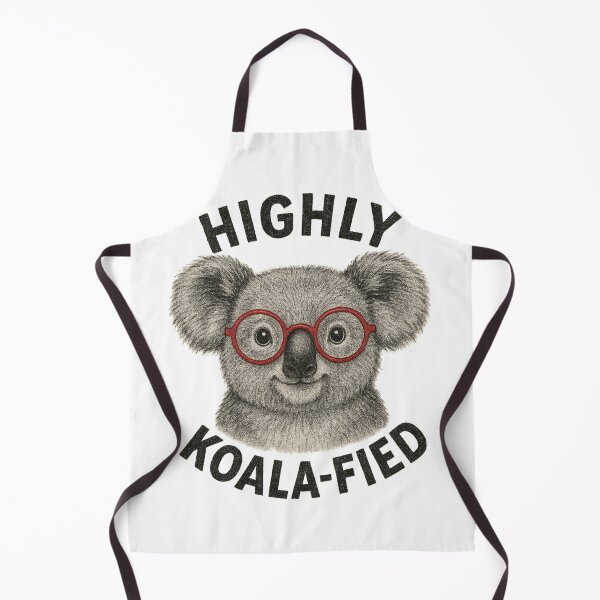 Item preview, "Highly Koala-fied" Funny Koala Pun | Cute Animal with Glasses Graphic designed and sold by Essémké.