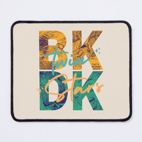 Item preview, Bakudeku Twin Stars typography teal green and orange designed and sold by gibbianne.