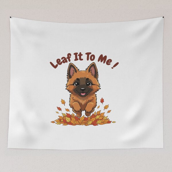 Item preview, Leaf It To Me Belgian Tervuren Dog Running in Fall Leaves Cute Autumn designed and sold by The Real Life Symphony.