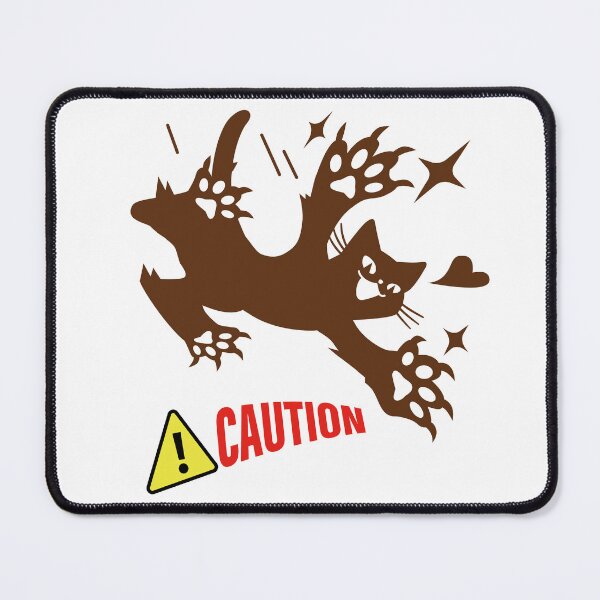 Item preview, Caution: Jumping Cat - Funny Feline Warning Design_WH designed and sold by AckeeWolf.